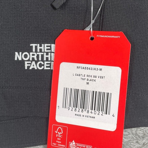 The North Face Castle Rock Soft Shell Vest Womens Medium Black Zip Embroidered - Picture 6 of 12